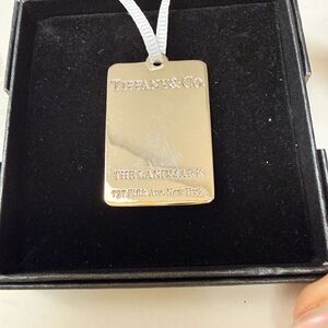 Tiffany & Co. Silver Rectangular key chain or ornament